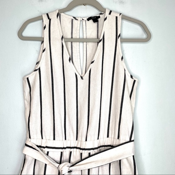 Anthropologie Drew Striped Wide Leg Cropped Jumpsuit Small - Picture 4 of 15